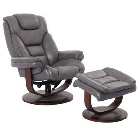 Monarch Ice Swivel Recliner with Ottoman