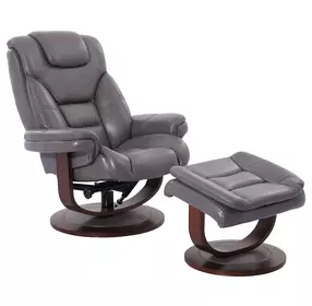 Monarch Ice Swivel Recliner with Ottoman