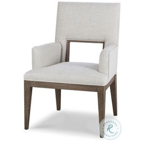 Kendall Camino Grey And Textured Linen Arm Chair