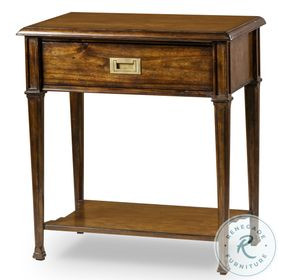 Southport Lightly Distressed Medium Brown 1 Drawer Nightstand
