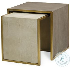Kendall Camino Grey And Satin Gold Nesting Side Tables