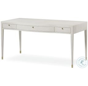 Monroe Ivory Faux Shagreen Writing Desk