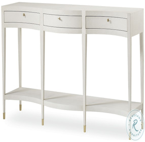 Monroe Ivory Faux Shagreen Console Table