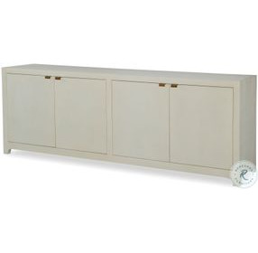 Monroe Ivory Faux Shagreen Credenza