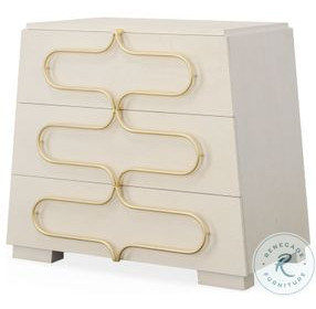 Serpentine White Washed Chest