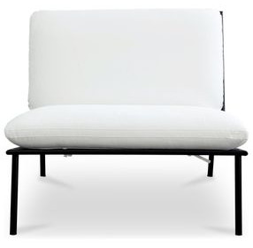 Salma White Upholstered Outdoor Accent Chair