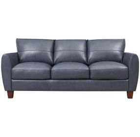 TerraTrek Ocean Blue Leather 82" Sofa