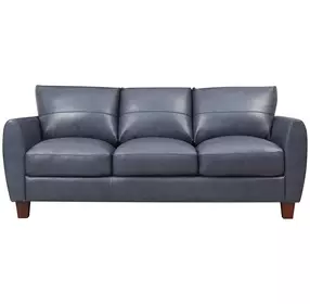 TerraTrek Ocean Blue Leather 82" Sofa