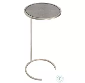 Monaco Silver Leaf Round Cigar Accent Table