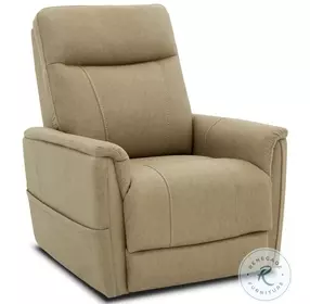 Montclair Jumbo Sand Performance Fabric Power Lift Recliner with Power Headrest And Lumbar
