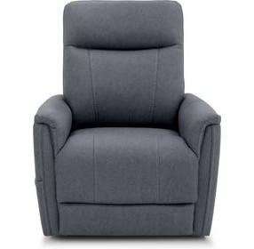 Montclair Jumbo Slate Performance Fabric Power Lift Recliner with Power Lumbar and 3 Zone Heat