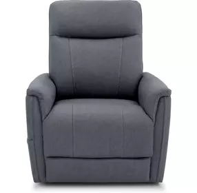 Montclair Jumbo Slate Performance Fabric Power Lift Recliner with Power Lumbar and 3 Zone Heat