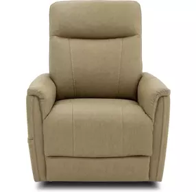Montclair Jumbo Sand Performance Fabric Power Lift Recliner with Power Lumbar and 3 Zone Heat