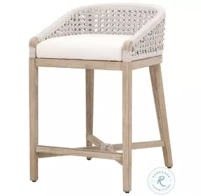 Montecito LiveSmart Peyton Pearl Performance Fabric Counter Height Stool