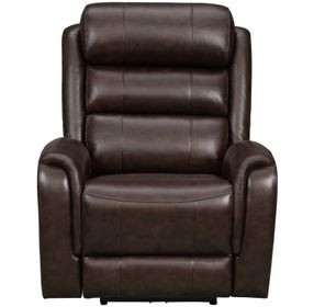 Monterey Lux Brown Power Recliner with Power Headrest and Power Lumbar