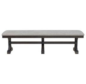 Johnshaven Light Gray Upholstered Dining Bench