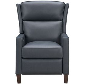 Moore Santa Fe Ocean Leather Power Recliner with Power Headrest and USB Charging
