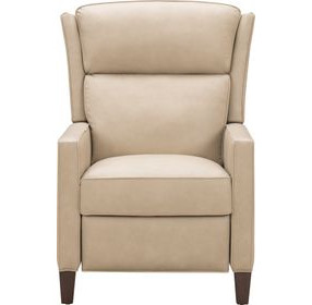 Moore Cashmere Stone Leather Push Thru The Arms Recliner