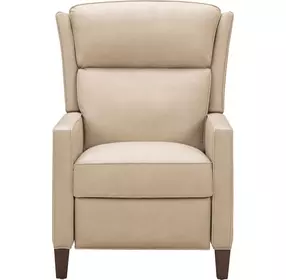 Moore Cashmere Stone Leather Push Thru The Arms Recliner