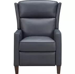 Moore Santa Fe Ocean Leather Power Recliner with Power Headrest and USB Charging