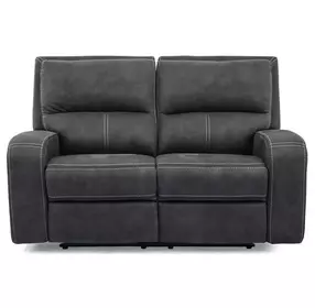 Polaris Slate Performance Fabric 63" Power Reclining Loveseat