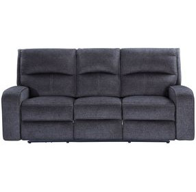 Lovell Gray 87" Power Reclining Sofa with USB Charging