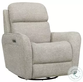 Quest Upgrade Muslin Cordless Swivel Glider Recliner