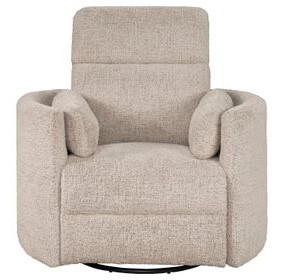 Radius Burlap Manual Swivel Recliner