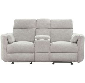 Radius Mineral Power Glider Reclining Console Loveseat