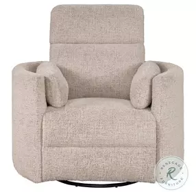 Arc Burlap Manual Swivel Recliner