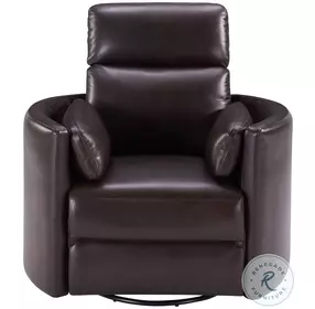 Arc Florence Brown Cordless Swivel Glider Power Recliner