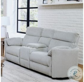 Radius Mega Grey Glider Power Reclining Console Loveseat