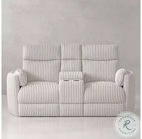 Arc Mega Ivory Glider Power Reclining Console Loveseat