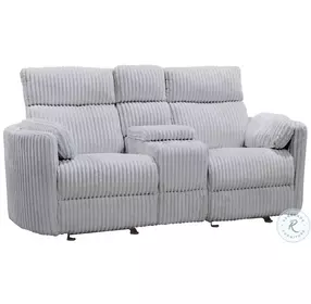 Arc Mega Grey Glider Power Reclining Console Loveseat
