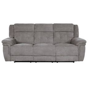 Richland Bristol Grey Power Reclining Sofa With Power Headrest