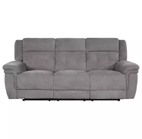 Richland Bristol Grey 90" Power Reclining Sofa With Power Headrest