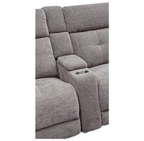 Richland Bristol Grey Thin Console With Power Headrest