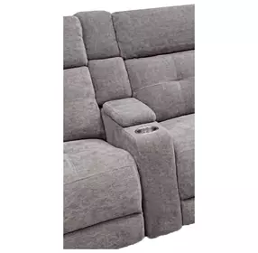 Richland Bristol Grey Thin Console With Power Headrest