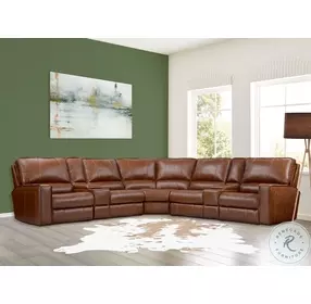 Rockford Verona Saddle Leather Sectional