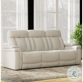 Vanderbilt Fantom Ivory Power Reclining Sofa with Drop Down Console and Power Headrest