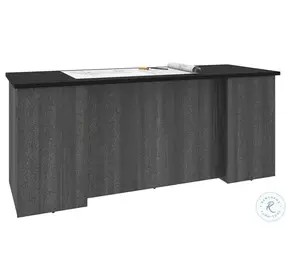 Norma Black And Bark Gray 71" Desk Shell