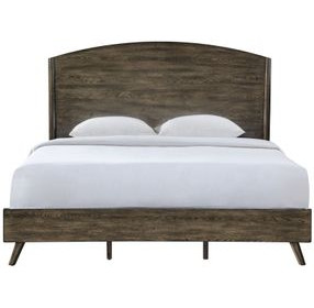 Rex Walnut King Panel Bed