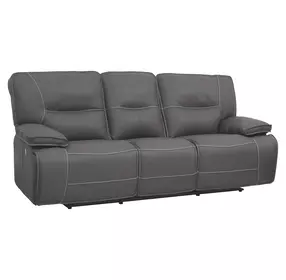 Spartacus Haze Dual 88" Power Reclining Sofa with Power Headrest