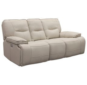 Spartacus Oyster Dual Performance Fabric Power Reclining Sofa with Power Headrest