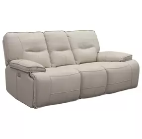 Spartacus Oyster Dual Performance Fabric 88" Power Reclining Sofa with Power Headrest