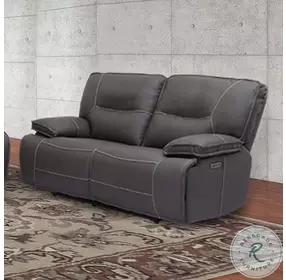 Spartacus Haze Dual Performance Fabric Power Reclining Loveseat with Power Headrest