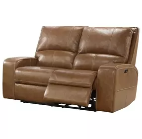 Swift Bourbon Dual 64" Power Reclining Loveseat with Power Headrest