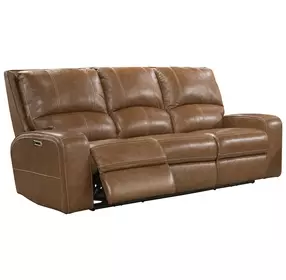 Swift Bourbon Dual 88" Power Reclining Sofa with Power Headrest