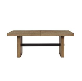 Aubrey Brown 96" Extendable Rectangular Dining Table