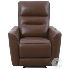 Thalden Brazilian Cocoa Leather Zero Gravity Power Recliner
